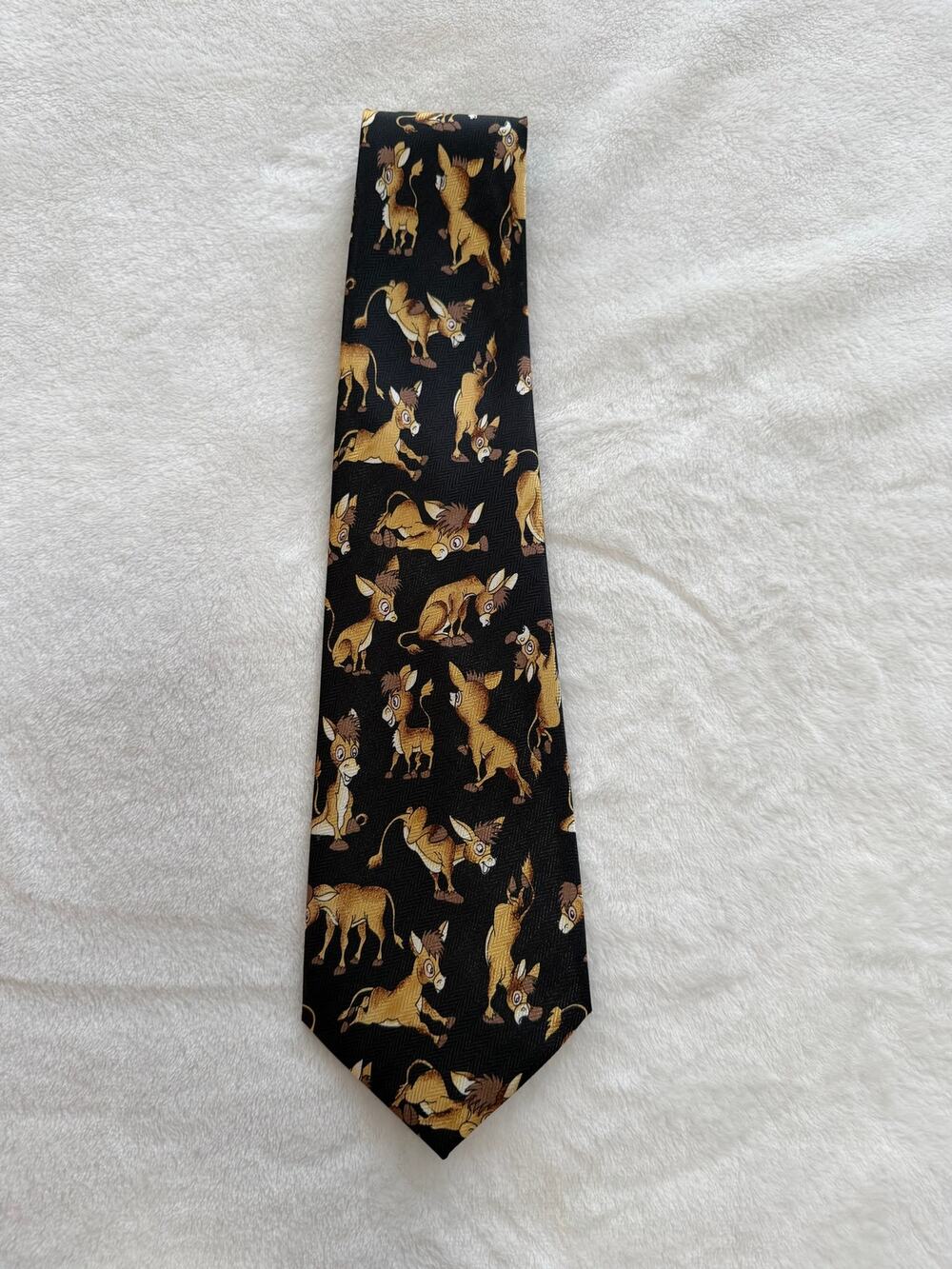 Charming Cartoon Donkey Neck Tie Vintage Dino Romaro Poly Sang Ho Korea XC